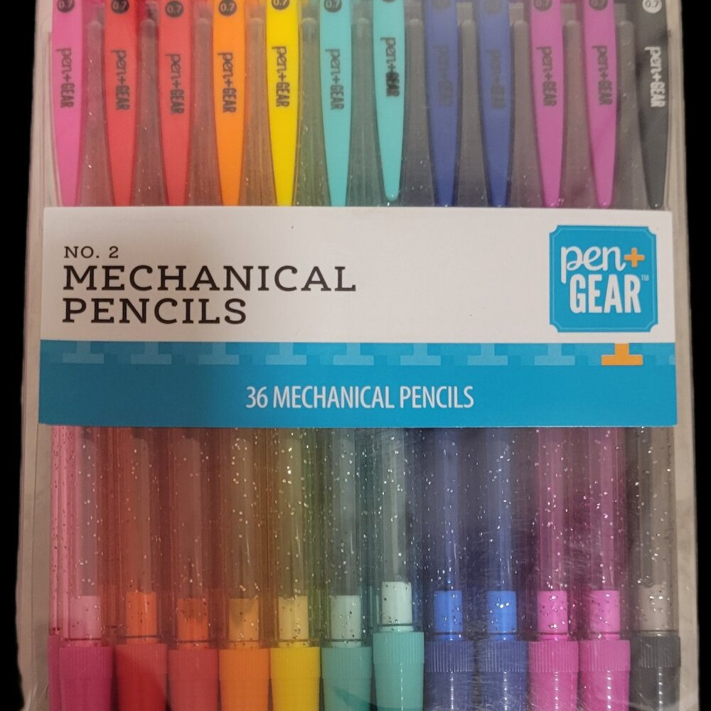 Pen & Gear Mechanical Pencils Size 0.7 mm Quantity 36 Brand New Multi Glitter Co